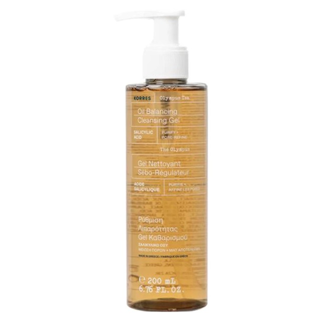 Korres Oil Balancing Cleansing Gel Olympus Tea 200ml product photo