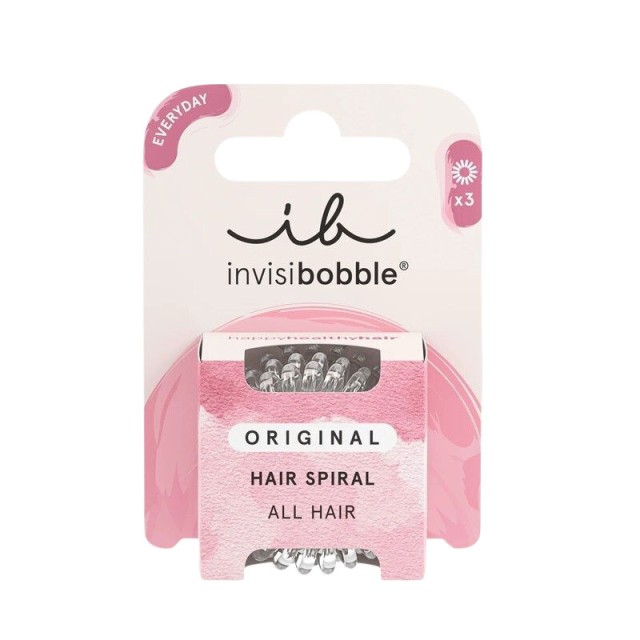 Invisibobble Original Hair Spiral Crystal Clear All Hair Types Λαστιχάκια Μαλλιών 3τεμ product photo