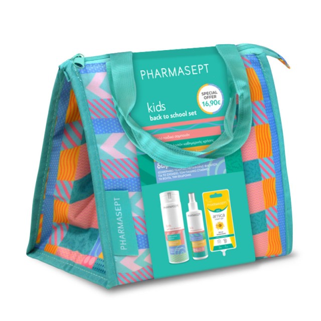 Pharmasept Promo Kids Back to School Set Soft Hair Shampoo 300ml & X-Lice Protective Lotion 100ml & Arnica Cream Gel 15ml & ΔΩΡΟ Lunch Bag product photo
