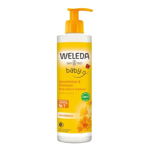 Weleda Baby Body Wash & Shampoo with Calendula 400ml product photo