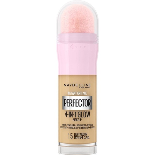 Maybelline Instant Anti-Age Perfector 4-in-1 Glow Makeup 1.5 Light Medium 20ml product photo