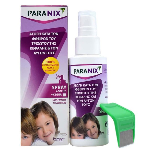 Paranix Spray Αγωγή σε Σπρέι Κατά των Φθειρών 100ml & Δώρο Ειδικό Χτενάκι product photo