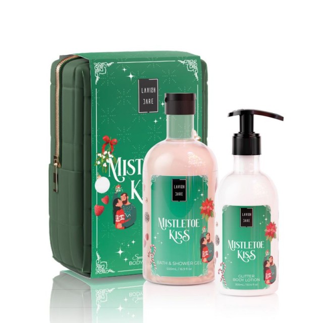 Lavish Care Promo 2025 Mistletoe Kiss Bath & Shower Gel 500ml & Glitter Body Lotion 300ml & Νεσεσέρ product photo