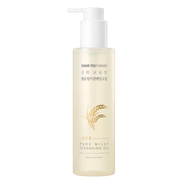 Thank You Farmer Rice Pure Milky Cleansing Oil Λάδι Καθαρισμού για Πρόσωπο & Μάτια 200ml product photo