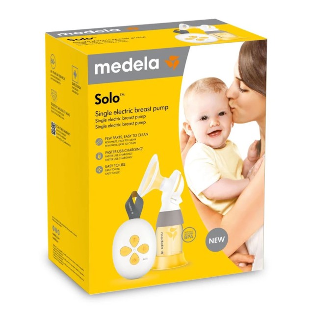 Medela Solo 2-Phase Expression Single Electric Breast Pump Επαναφοριζόμενο Ηλεκτρικό Θήλαστρο 1τεμ product photo