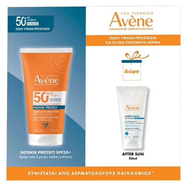Avene Promo Intense Protect Spf50+, 150ml & Δώρο After Sun Restorative Lotion for Face & Body Travel Size 50ml product photo