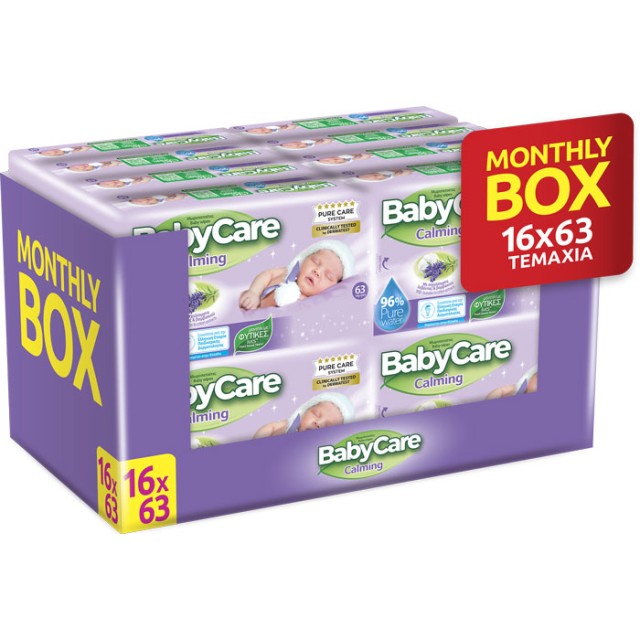BabyCare Calming Pure Water Baby Wipes Monthly Box (16x63 τεμ) 1008 τεμ product photo