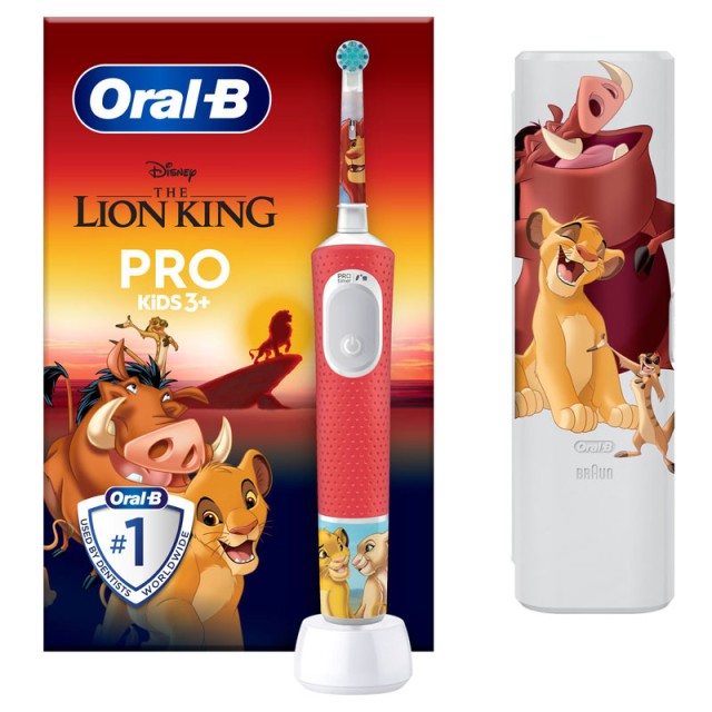 Oral-B Pro Kids 3+ Years The Lion King Vitality Electric Toothbrush & Θήκη Μεταφοράς 1 τεμ product photo