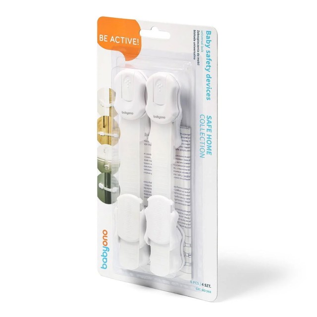 BabyOno Αφάλεια Γενικής Χρήσης Προστατευτικά για Ντουλάπια - Συρτάρια 4τεμ product photo