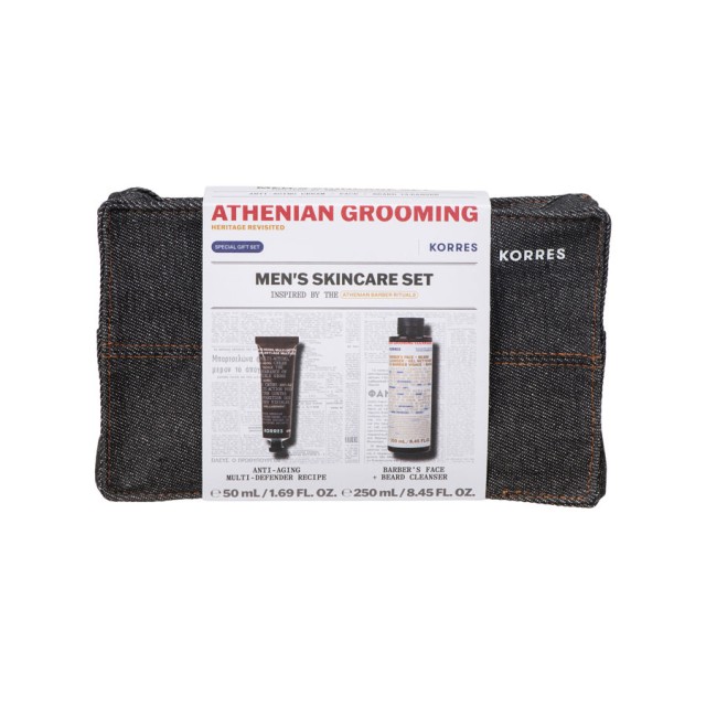 Korres Promo Athenian Grooming Mens Skincare Σετ Αντιγηραντική Κρέμα Προσώπου + Ματιών 50ml & Δροσιστικό Gel Καθαρισμού Πρόσωπο + Γένια 250ml product photo