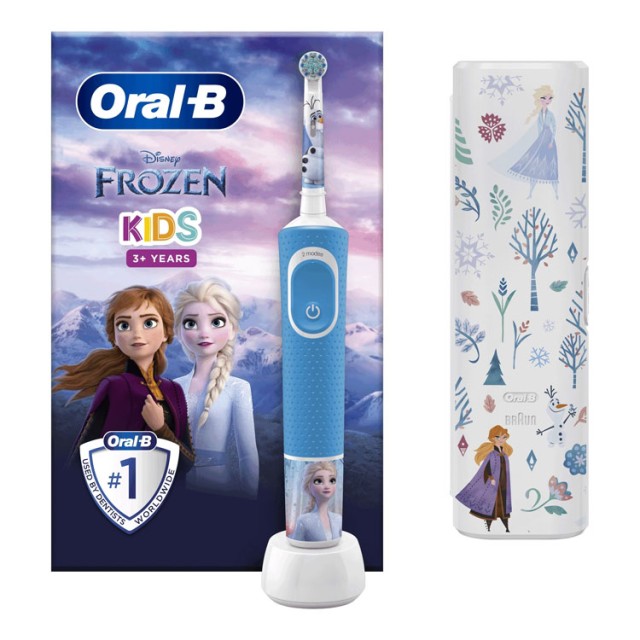 Oral-B Kids Frozen 3+ Years Extra Soft, Παιδική Ηλεκτρική Οδοντόβουρτσα για πολύ Απαλό Καθαρισμό & Δώρο Exclusive Travel Case product photo