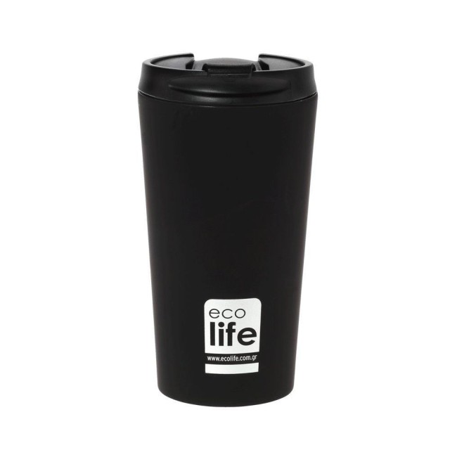 Ecolife Coffee Cup Ποτήρι Θερμός Σε Μαύρο Χρώμα 370ml product photo