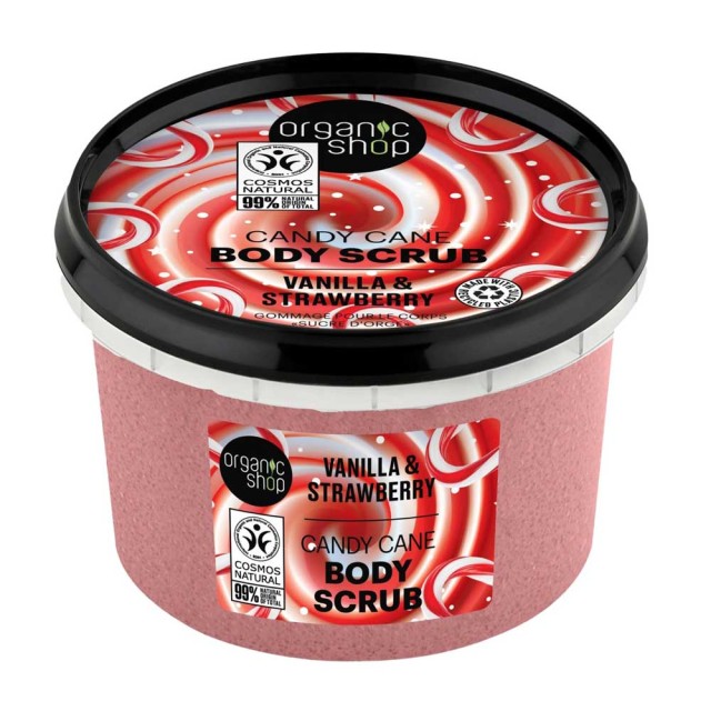 Organic Shop Candy Cane Body Scrub with Vanilla & Strawberry 250ml product photo