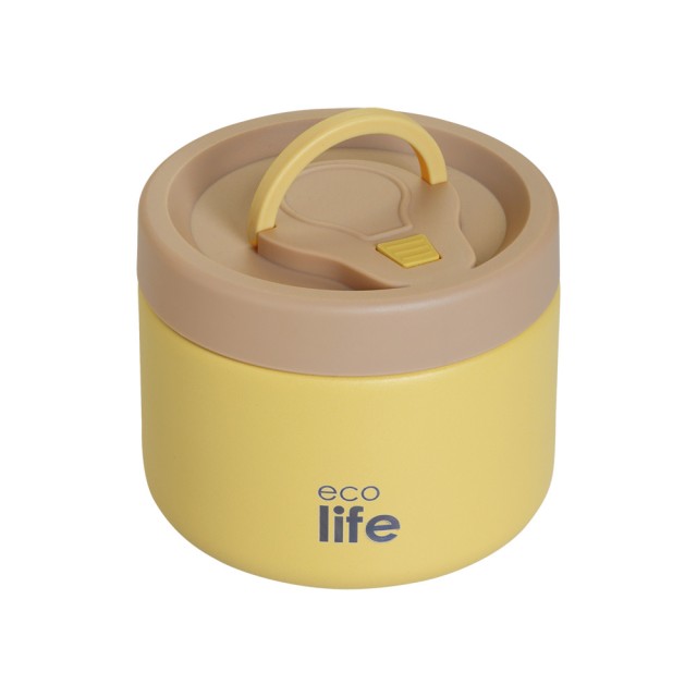 Ecolife Στρογγυλό Θερμός Φαγητού Κίτρινο 650ml product photo