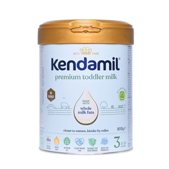 Kendamil Premium No3 HMO+ Toddler Γάλα σε Σκόνη 3ης Βρεφικής Ηλικίας 12-24μηνών 800gr product photo