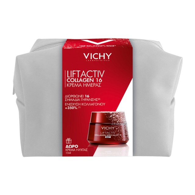 Vichy Promo Liftactiv Collagen Specialist 16 Day Cream 50ml & Δώρο Night Cream 15ml & Νεσεσέρ product photo