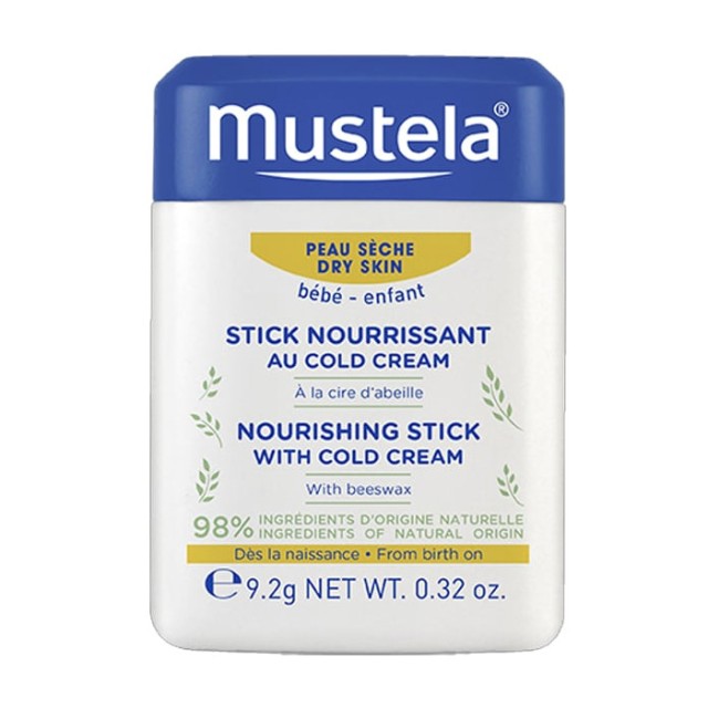 Mustela Nourishing Stick with Cold Cream Ενυδατικό Στικ με Βιολογικό Κερί Μέλισσας 9.2gr product photo
