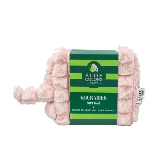 Aloe Colors Kourabies Bag 2026 Χριστουγεννιάτικο Νεσεσέρ με Αφρόλουτρο 200ml, Hair & Body Mist 100ml & Γαλάκτωμα Σώματος 150ml product photo