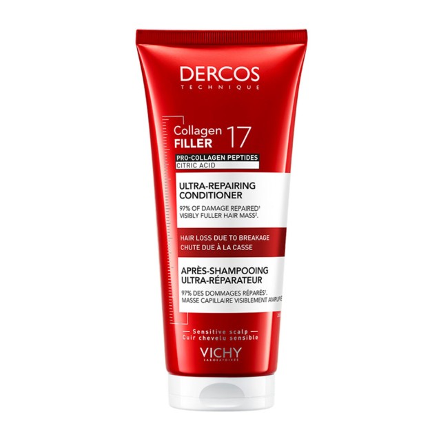 Vichy Dercos Collagen 17 Filler Ultra-Repairing Conditioner Κατά της Τριχόπτωσης & του Σπασίματος 200gr product photo