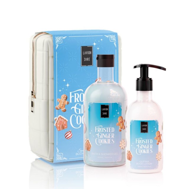 Lavish Care Promo 2025 Frosted Ginger Cookies Bath & Shower Gel 500ml & Glitter Body Lotion 300ml & Νεσεσέρ product photo