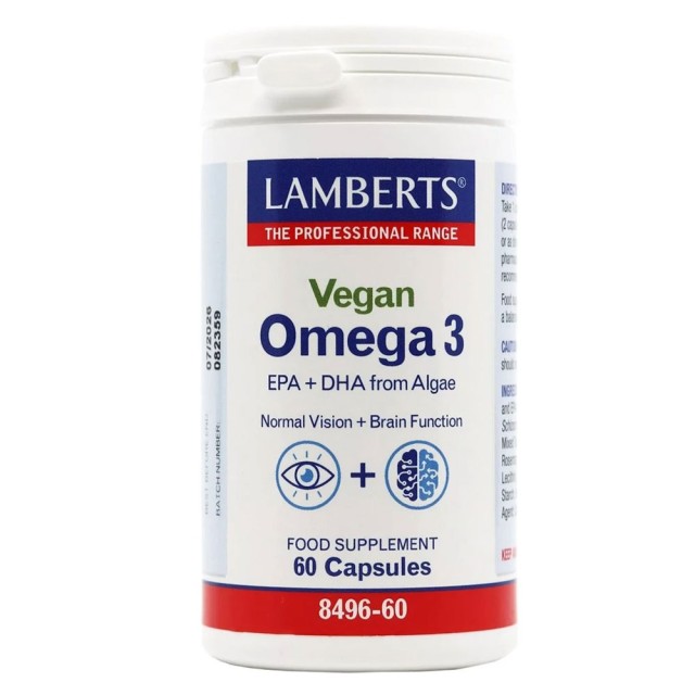 Lamberts Vegan Omega 3, 750mg from Algae 60caps product photo