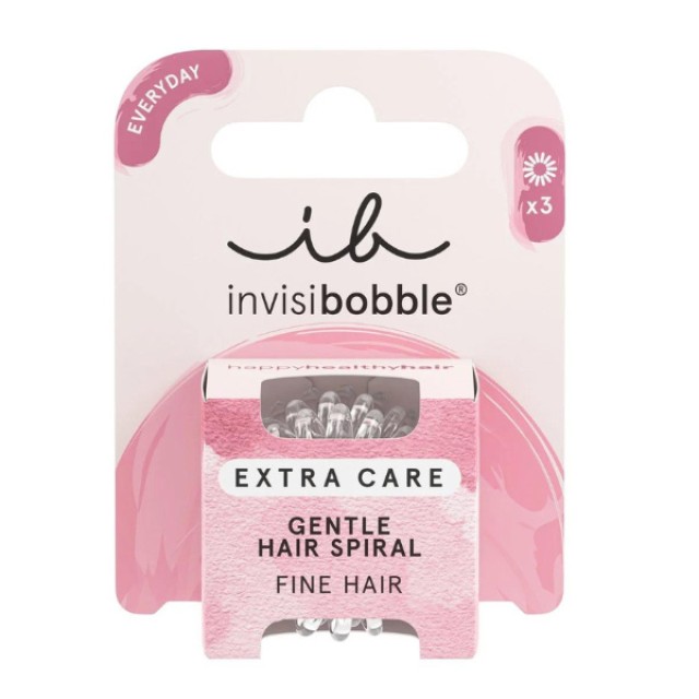 Invisibobble Extra Care Gentle Crystal Clear Λαστιχάκια Μαλλιών Για Λεπτά Μαλλιά 3τεμ product photo