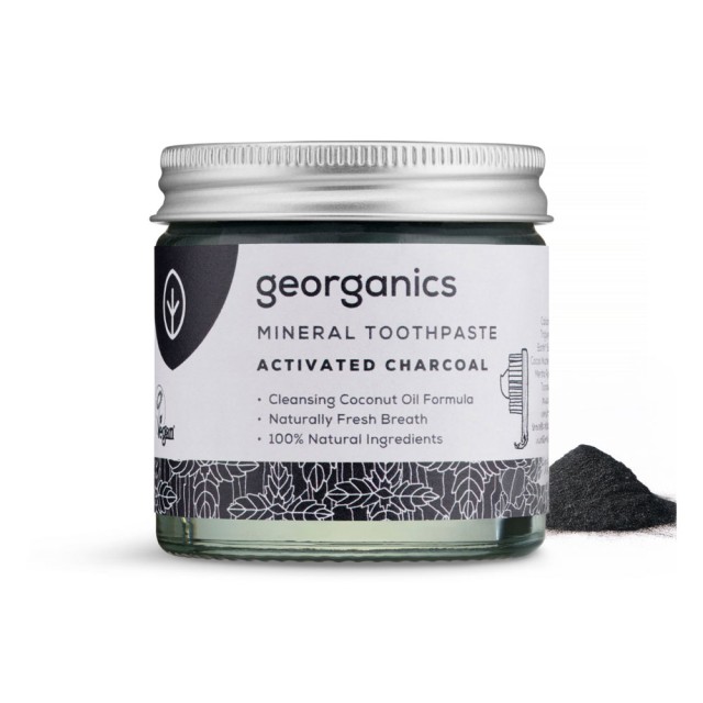 Georganics Mineral Οδοντόκρεμα Χωρίς Φθόριο, Plastic-Free, Με Ενεργό Άνθρακα 60ml product photo