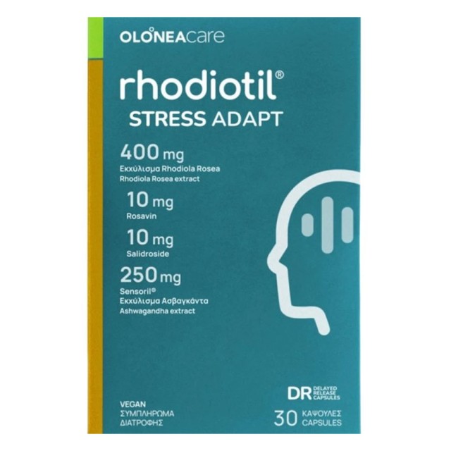 Olonea Rhodiotil Stress Adapt για τη Διαχείριση του Άγχους με Ροδιόλα 400mg & Ασβαγκάντα 30 caps product photo