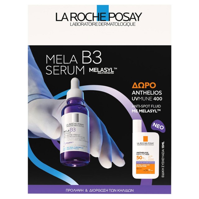 La Roche Posay Promo Mela B3 Serum 30ml & Δώρο Anthelios UVMune 400 Anti-Dark Spot Fluid Spf50+, 15ml product photo