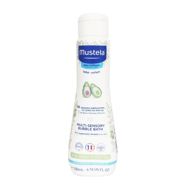 Mustela Multi-Sensory Bubble Bath Βρεφικό-Παιδικό Τονωτικό Αφρόλουτρο 200ml product photo