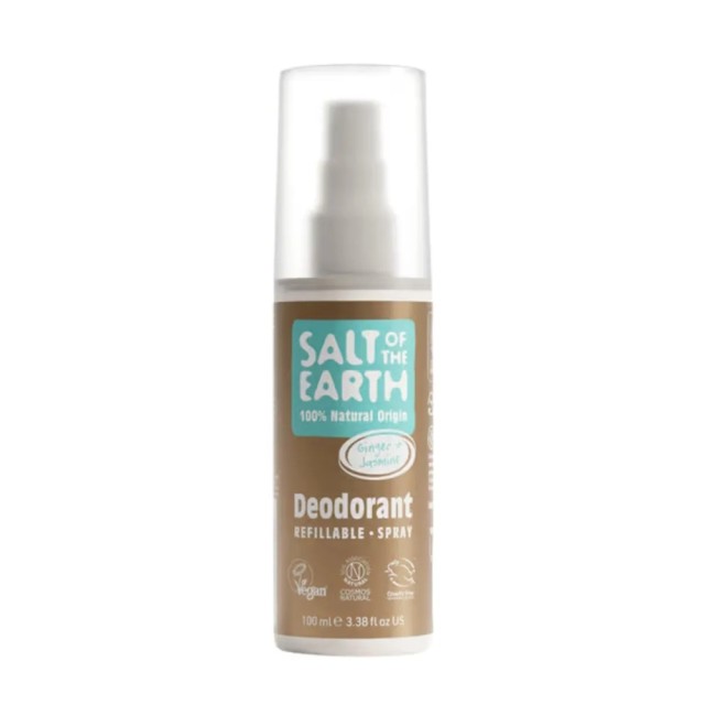 Salt of the Earth Vegan Αποσμητικό Spray Επαναγεμιζόμενο Ginger & Jasmine 100 ml product photo