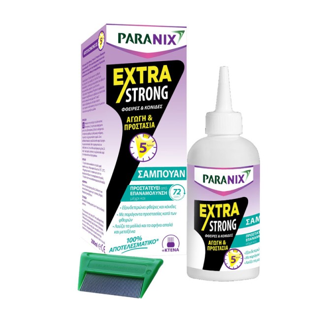 Paranix Extra Strong Shampoo Προστατευτικό Σαμπουάν Για Φθείρες Κόνιδες 200ml product photo