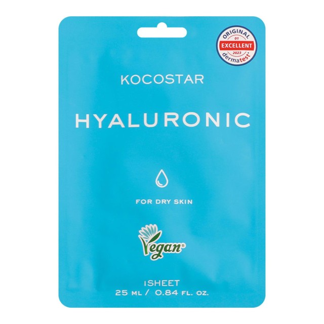 Kocostar Hyaluronic Sheet Mask Εμποτισμένη Μάσκα Προσώπου για Θρέψη & Ενυδάτωση 25ml product photo