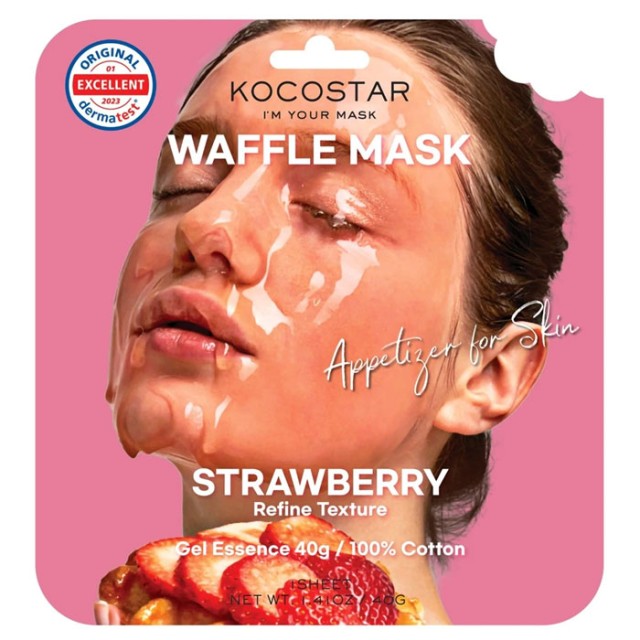 Kocostar Waffle Face Mask Strawberry Refine Texture 1 τεμ product photo