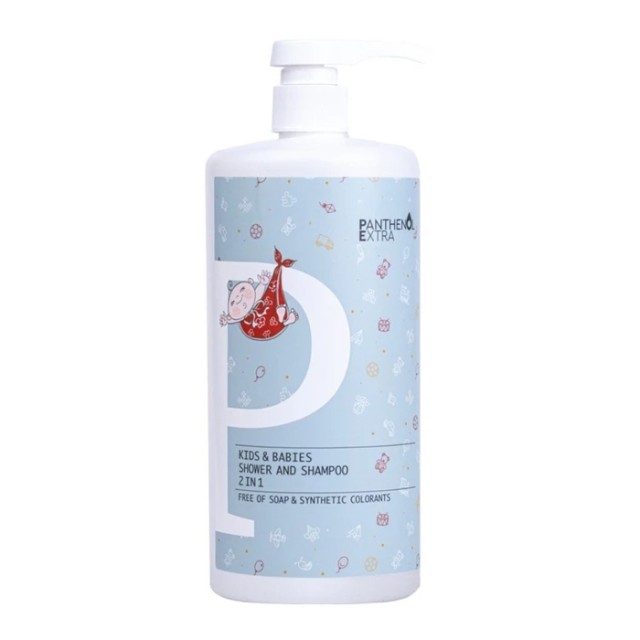 Medisei Panthenol Extra Kids & Babies 2in1 Shower & Shampoo Cleanser 1L product photo
