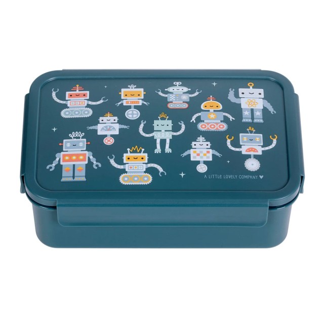A Little Lovely Company Bento Lunch Box Δοχείο Φαγητού με Χωρίσματα 1.2lt Robots 1τεμ product photo