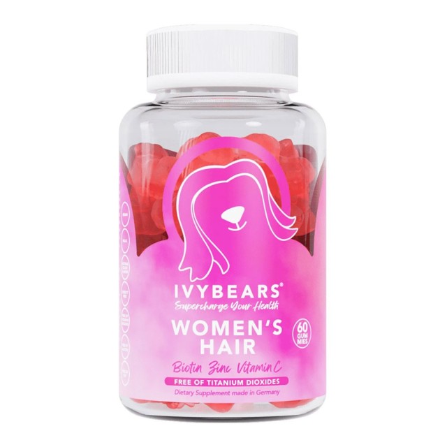 IvyBears Womens Hair Συμπλήρωμα Διατροφής Φόρμουλας Βιταμινών & Μετάλλων για Λαμπερά, Δυνατά Γεμάτα Ζωντάνια Μαλλιά σε Γυναίκες με Φυσική Γεύση 60 Ζελεδάκια product photo
