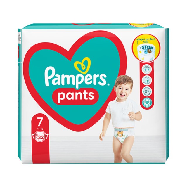 Pampers Pants Maxi Pack Μέγεθος 7 (17+kg) 32 Πάνες-Βρακάκι product photo