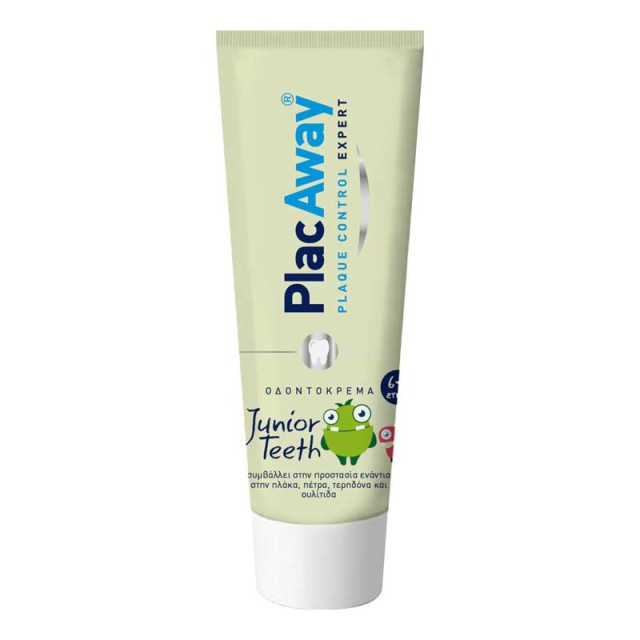 Plac Away Junior Teeth 50ml - Παιδική Οδοντόκρεμα Με Γεύση Πορτοκάλι - Από 6 Ετών product photo