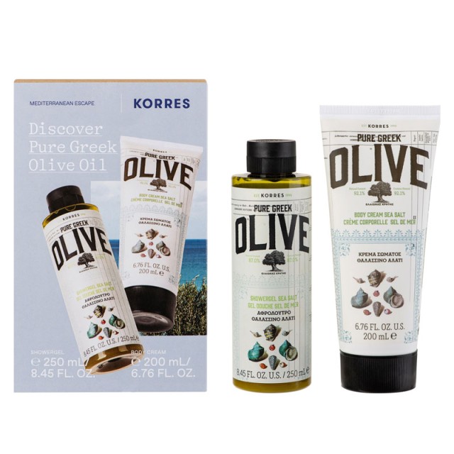 Korres Promo Discover Pure Greek Olive Oil Showergel Sea Salt 250ml & Body Cream Sea Salt 200ml product photo