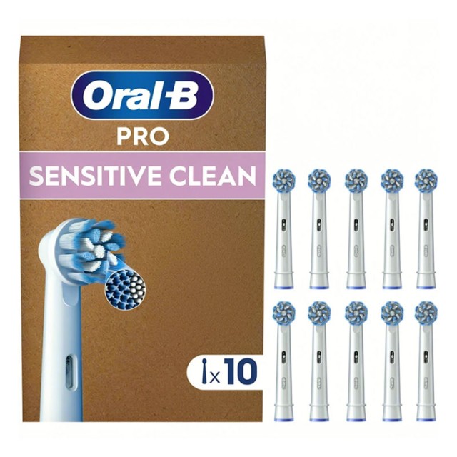 Oral-B Pro Sensitive Clean Soft Electric Toothbrush Head Replacement White 10τεμ product photo