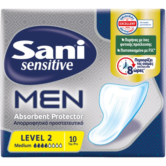 Sani Sensitive Men Absorbent Protector Level 2 Medium 10 τεμ product photo