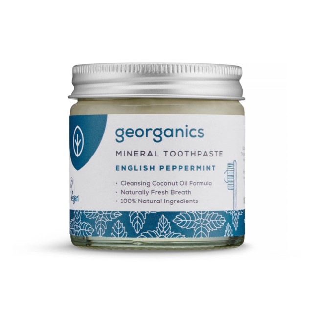Georganics Mineral Οδοντόκρεμα Χωρίς Φθόριο, Plastic-Free, Με Μέντα 60ml product photo