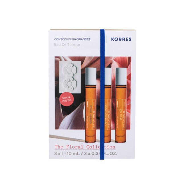 Korres Promo The Floral Collection Eau De Toilette Σετ Midnight Dahlia 10ml + Cashmere Kumquat 10ml + White Tea 10ml product photo