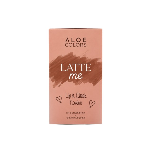 Aloe Colors Lip & Cheek Combo Latte Me Σετ με Lip & Cheek Stick Rosy Crush για Χείλη & Μάγουλα 5 g & Creamy Lip Liner Latte Nude Μολύβι Χειλιών 0,5 g product photo