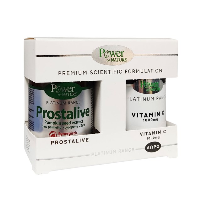 Power Health Power of Nature Promo Platinum Range Prostalive 30caps & Δώρο Vitamin C 1000mg 20caps product photo