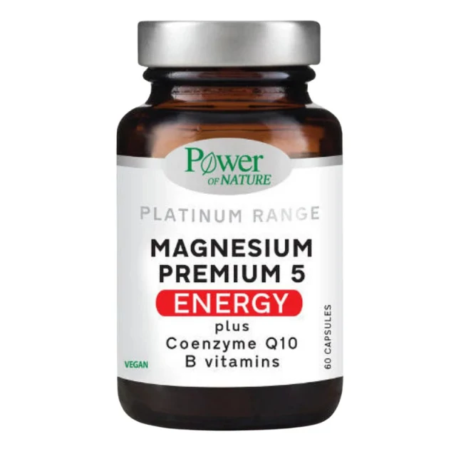 Power Health Platinum Range Magnesium Premium 5 Energy Plus Q10 & B Vitamins 60caps product photo