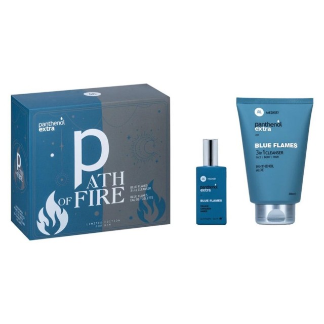 Medisei Panthenol Extra Promo Path of Fire Blue Flames Eau de Toilette 50ml & Blue Flames 3in1 Cleanser 200ml product photo