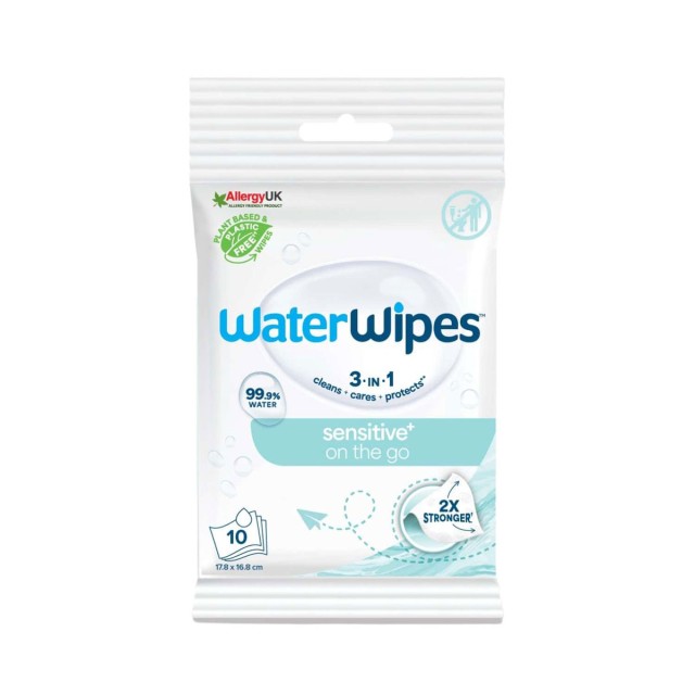 WaterWipes On the Go Υγρά Μαντηλάκια Καθαρισμού 10μαντηλάκια product photo