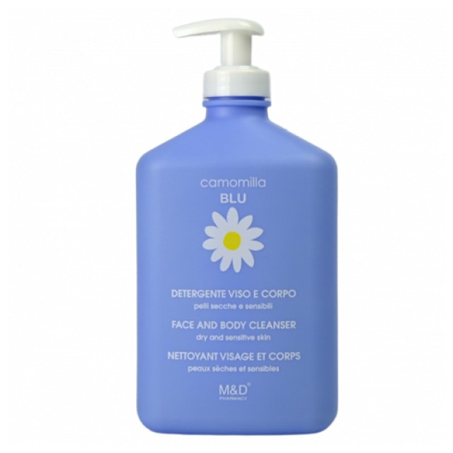 Camomilla Blu Face & Body Cleanser Υγρό Καθαρισμού για Πρόσωπο & Σώμα για Ξηρή Ευαίσθητη Επιδερμίδα 500ml product photo